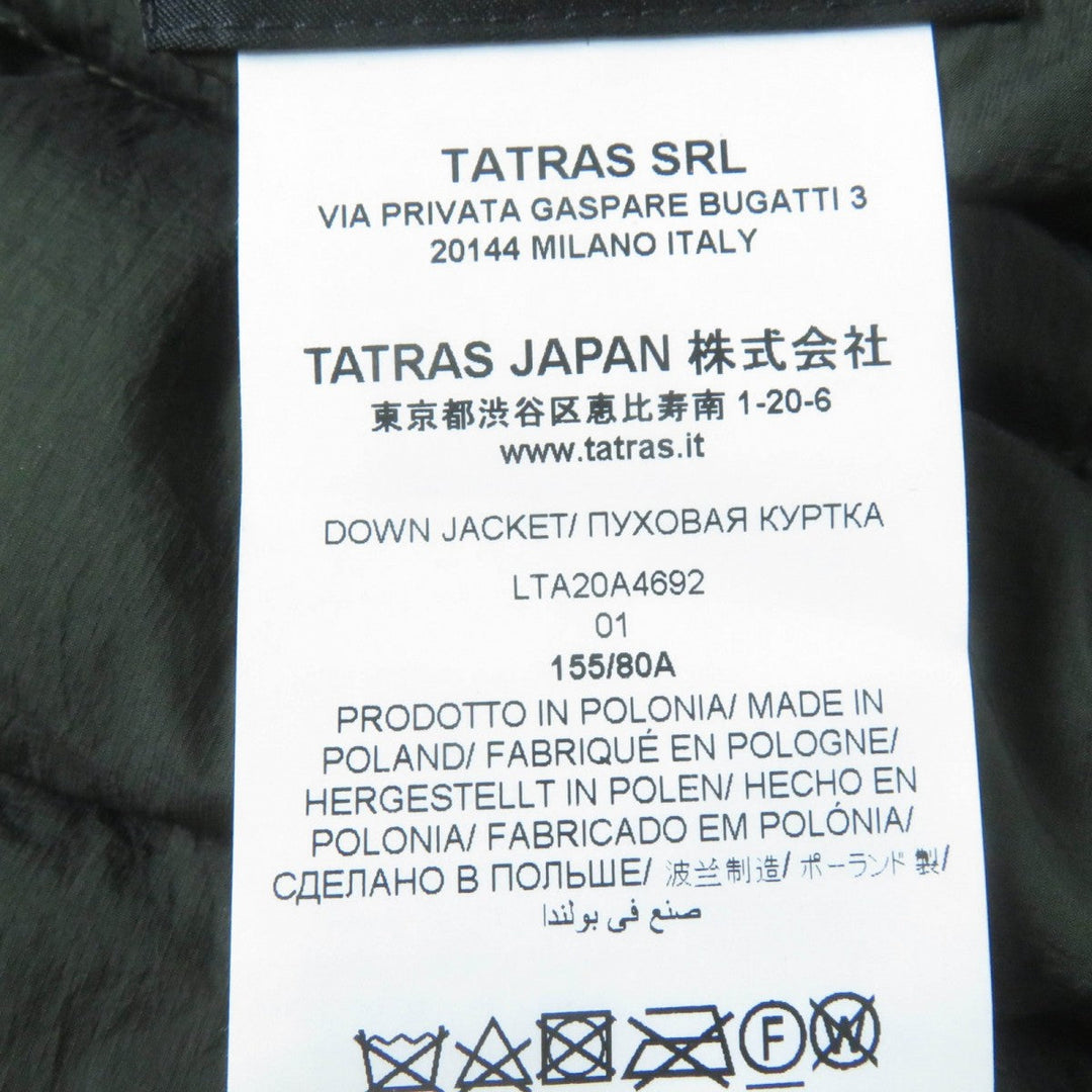 TATRAS Down jacket LTA20A4692 Main: 100% nylon, Filling: 90% down, Filling: 10% feather, Lining: 100% nylon, Fur: raccoon khaki MALE Women Used Authentic