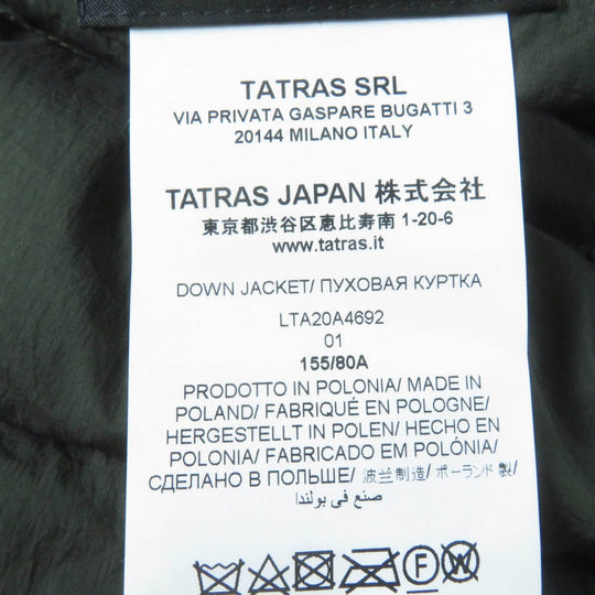 TATRAS Down jacket LTA20A4692 Main: 100% nylon, Filling: 90% down, Filling: 10% feather, Lining: 100% nylon, Fur: raccoon khaki MALE Women Used Authentic