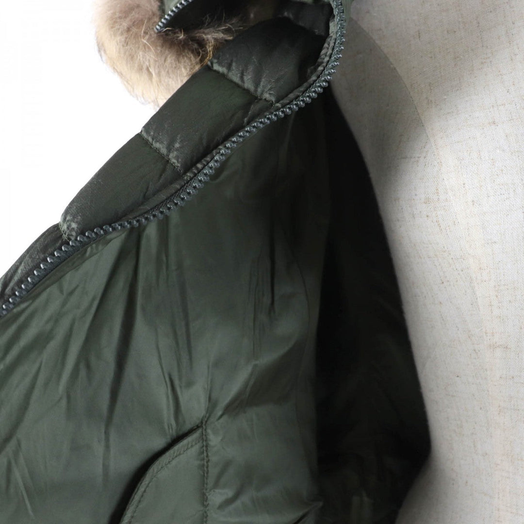 TATRAS Down jacket LTA20A4692 Main: 100% nylon, Filling: 90% down, Filling: 10% feather, Lining: 100% nylon, Fur: raccoon khaki MALE Women Used Authentic