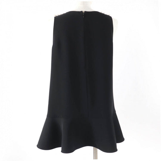 YOKO CHAN blouse YCB-219-127 Main: 100% polyester, Part: 100% cupra black Women 38 Used Authentic