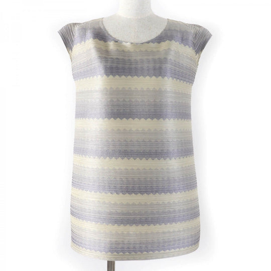 PLEATS PLEASE Cut PP33-JT654 polyester Blue Beige type 3