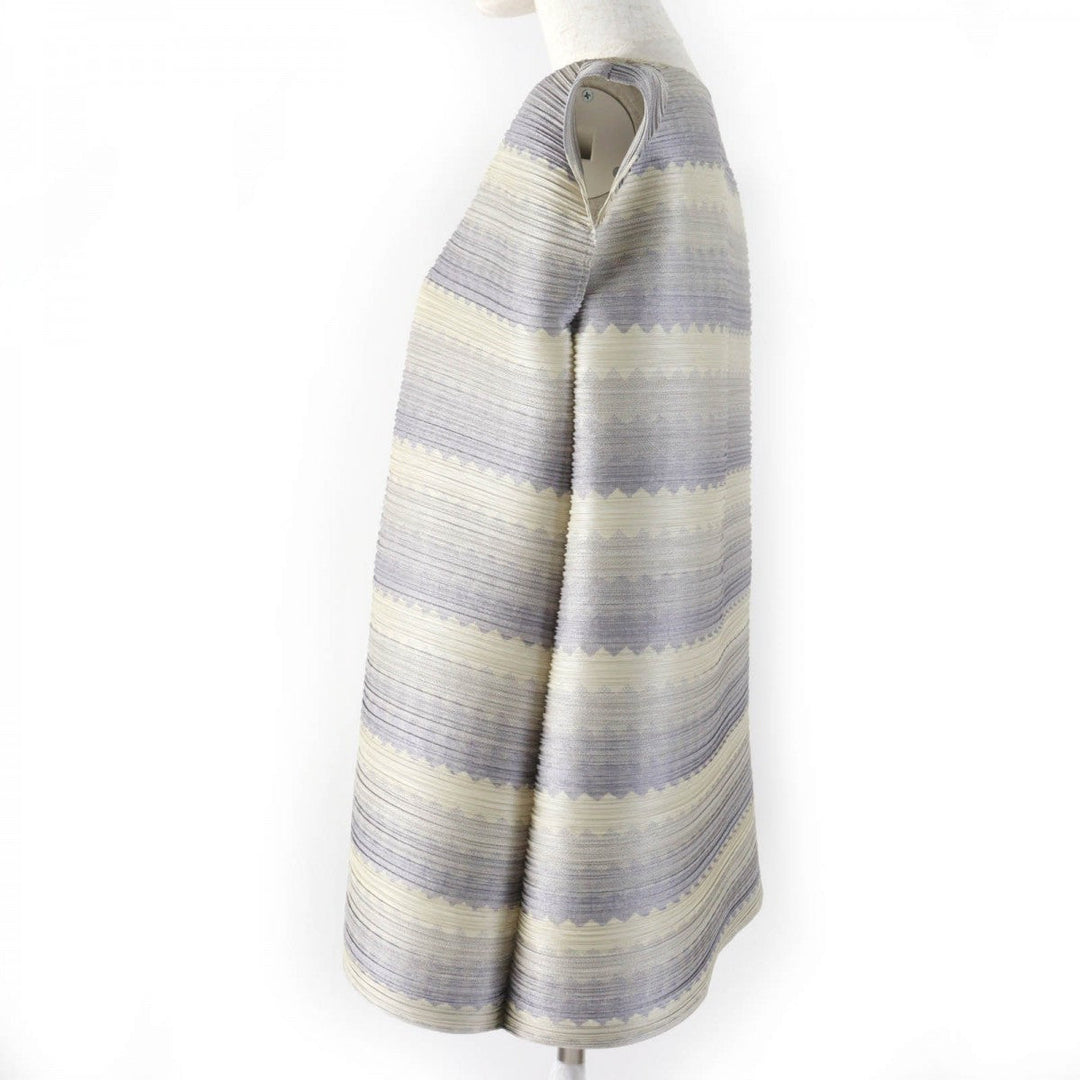 PLEATS PLEASE Cut PP33-JT654 polyester Blue Beige type 3