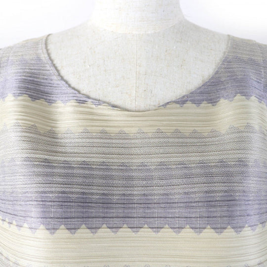 PLEATS PLEASE Cut PP33-JT654 polyester Blue Beige type 3