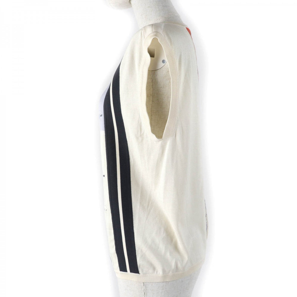 HERMES knit silk multicolor Passementerie Quadri Tassel with string decoration 36