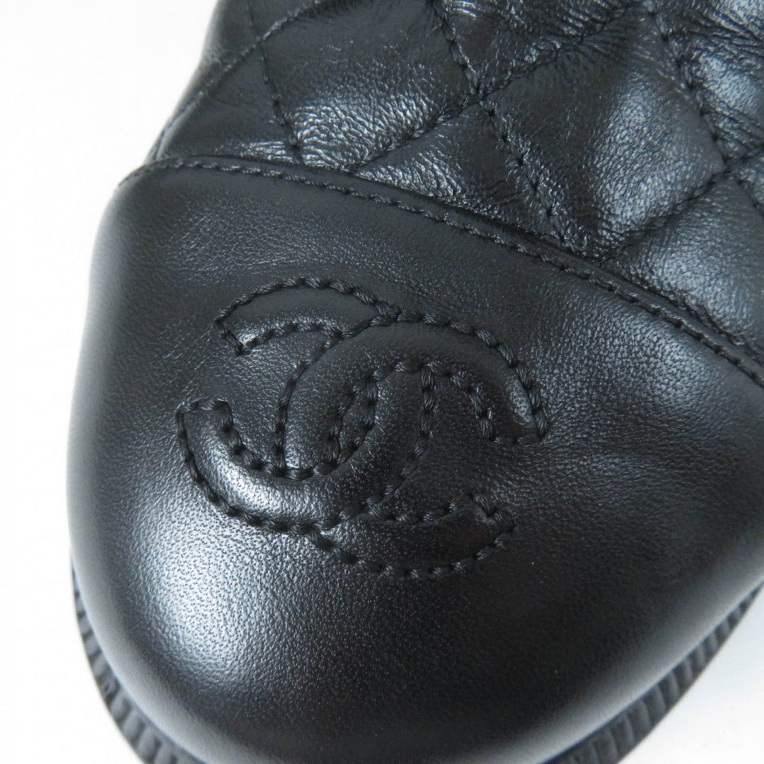 CHANEL short boots G38185 Main: Leather, Part: Suede leather black Women 36.5 Used Authentic