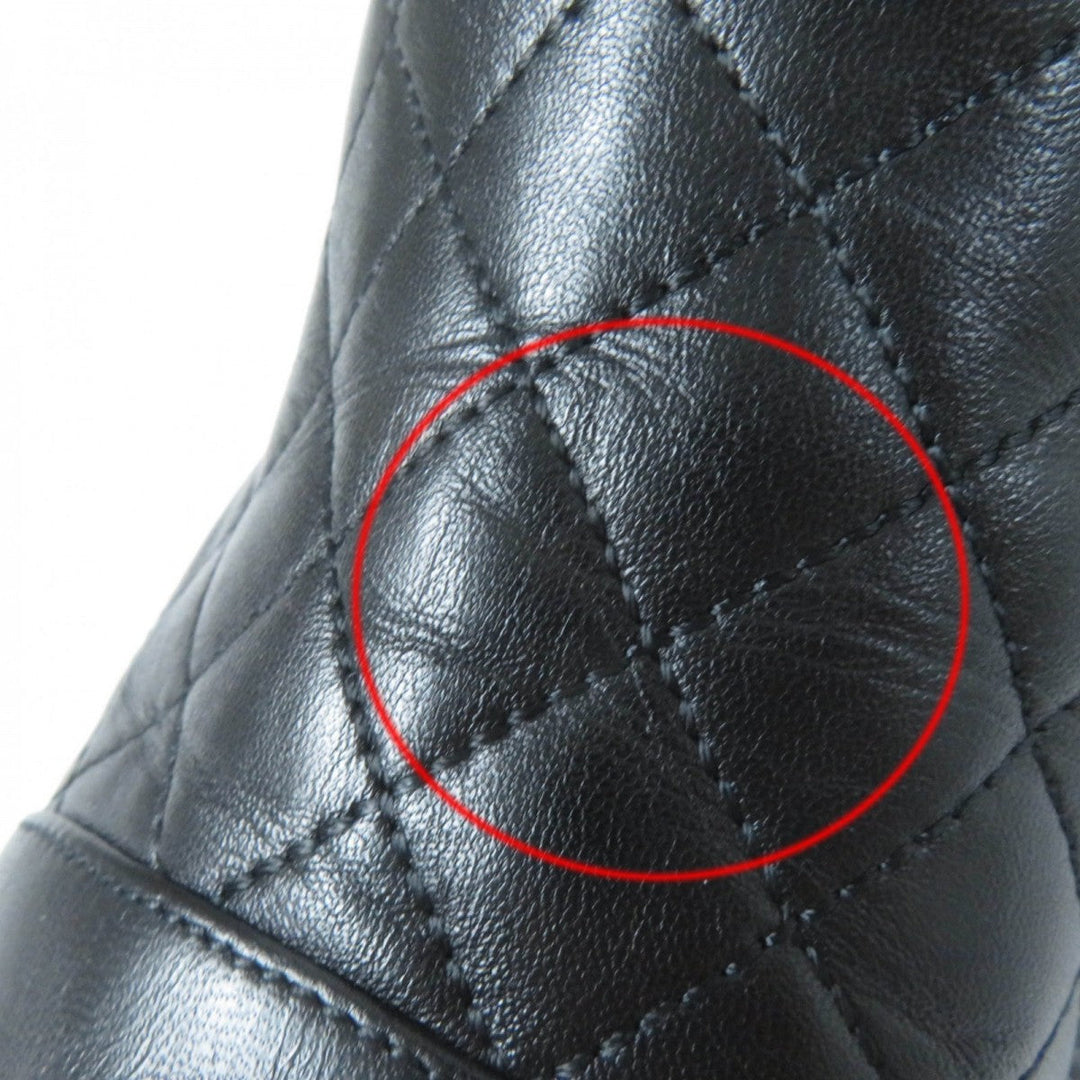 CHANEL short boots G38185 Main: Leather, Part: Suede leather black Women 36.5 Used Authentic