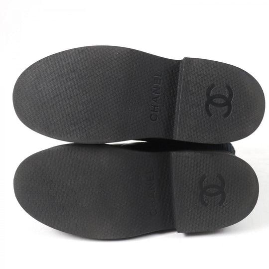 CHANEL short boots G38185 Main: Leather, Part: Suede leather black Women 36.5 Used Authentic