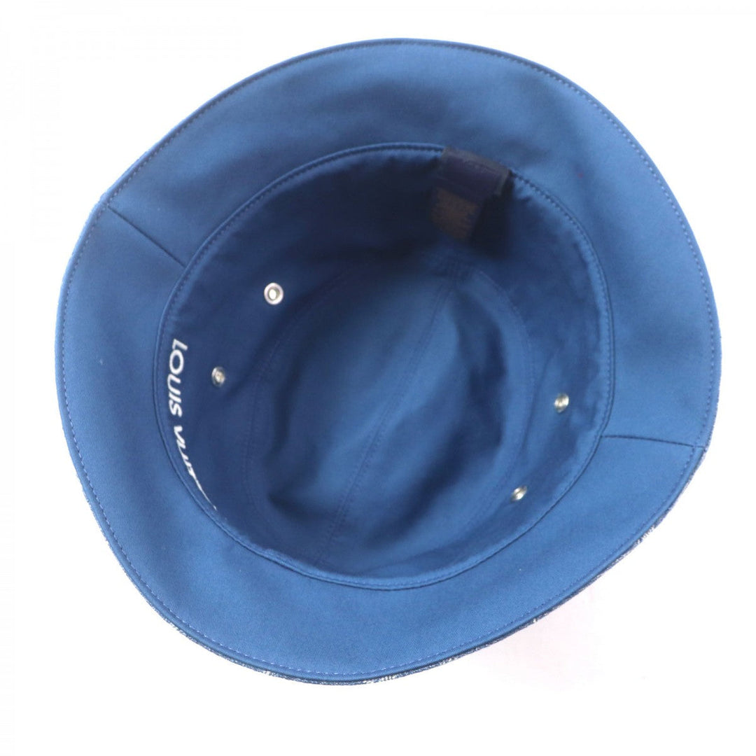 LOUIS VUITTON hat M78772 Outer: 100% cotton, Lining: 100% cotton blue Bucket Hat Monogram Essential mens Used Authentic