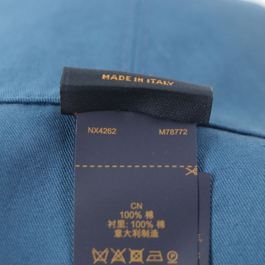 LOUIS VUITTON hat M78772 Outer: 100% cotton, Lining: 100% cotton blue Bucket Hat Monogram Essential mens Used Authentic