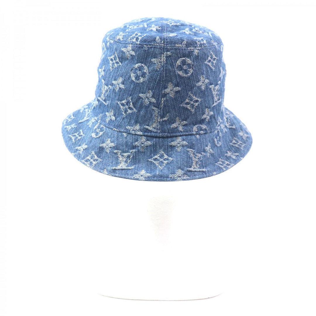 LOUIS VUITTON hat M78772 Outer: 100% cotton, Lining: 100% cotton blue Bucket Hat Monogram Essential mens Used Authentic