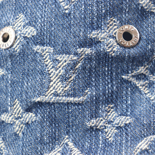 LOUIS VUITTON hat M78772 Outer: 100% cotton, Lining: 100% cotton blue Bucket Hat Monogram Essential mens Used Authentic