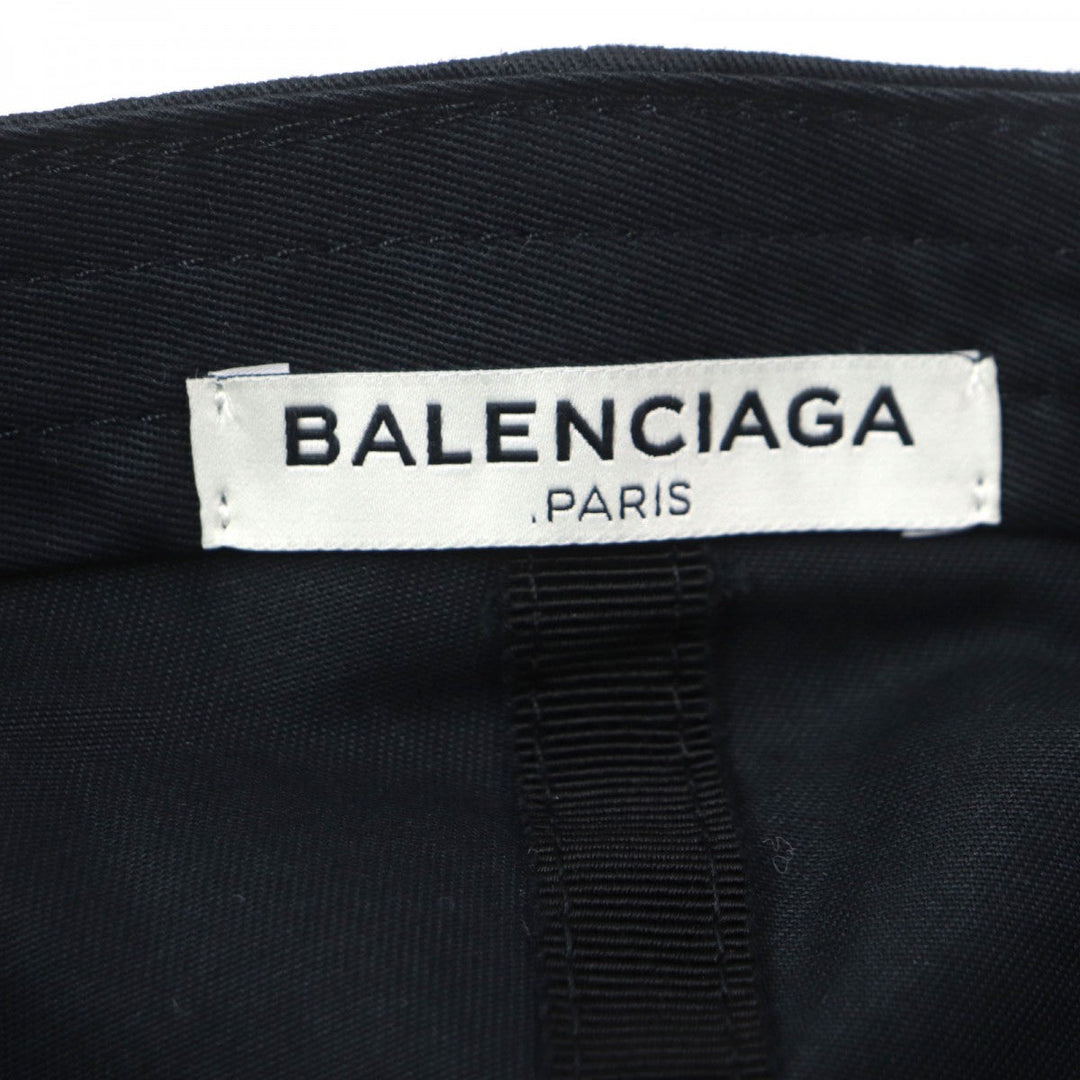 BALENCIAGA cap Main: 100% cotton, part: 50% rayon, part: 50% cotton black mens L Used Authentic