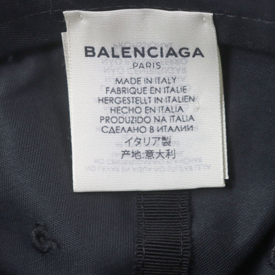 BALENCIAGA cap Main: 100% cotton, part: 50% rayon, part: 50% cotton black mens L Used Authentic