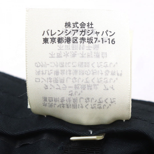 BALENCIAGA cap Main: 100% cotton, part: 50% rayon, part: 50% cotton black mens L Used Authentic