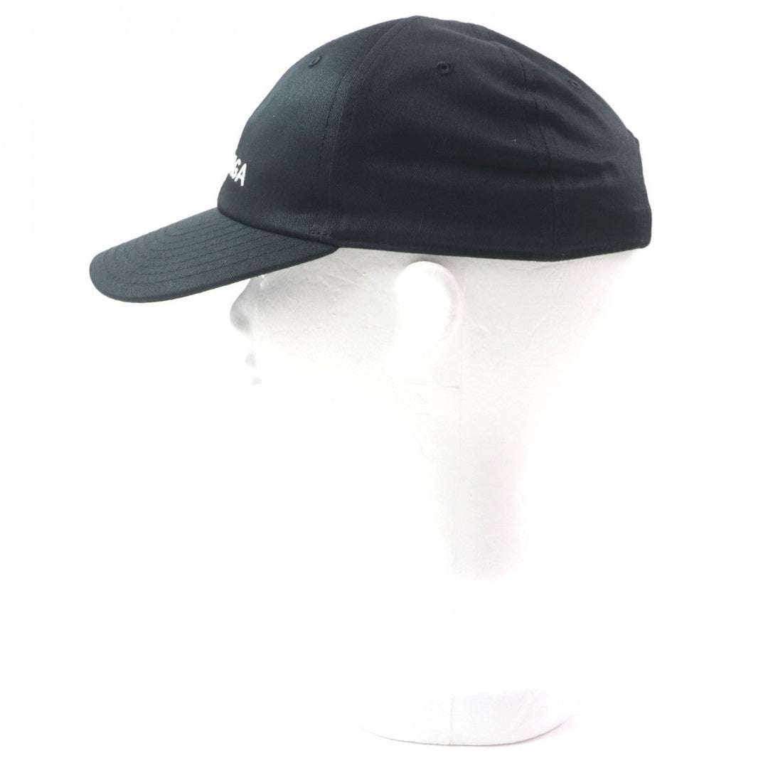BALENCIAGA cap Main: 100% cotton, part: 50% rayon, part: 50% cotton black mens L Used Authentic