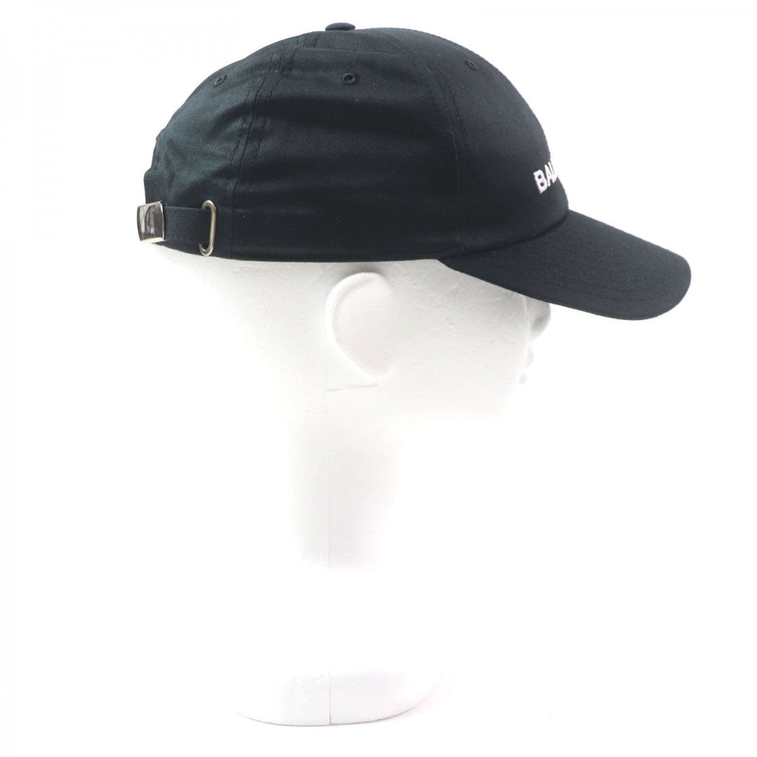 BALENCIAGA cap Main: 100% cotton, part: 50% rayon, part: 50% cotton black mens L Used Authentic