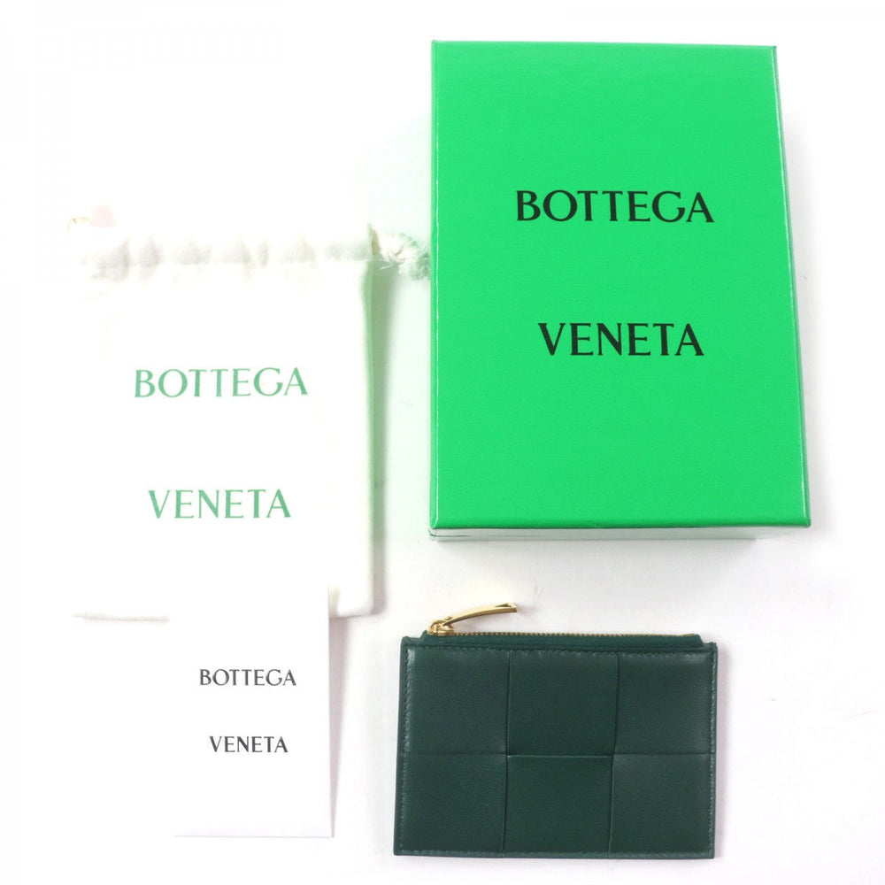 BOTTEGAVENETA Card Case 765460 Main: Leather green mens Used Authentic