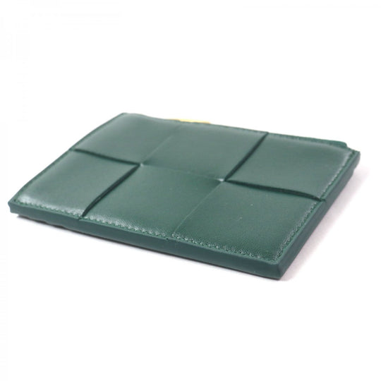 BOTTEGAVENETA Card Case 765460 Main: Leather green mens Used Authentic