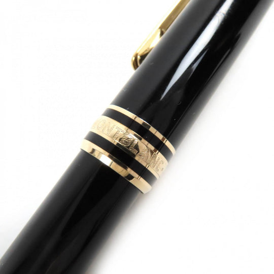 MONTBLANC Ballpoint pen Resin, Gold Plated black Meisterstck Classic mens Used Authentic