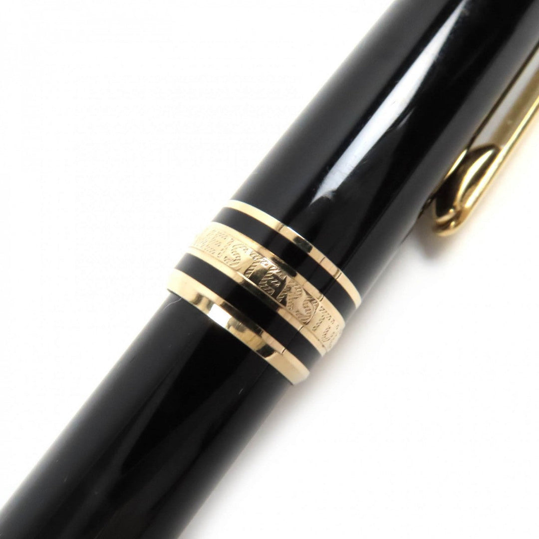 MONTBLANC Ballpoint pen Resin, Gold Plated black Meisterstck Classic mens Used Authentic