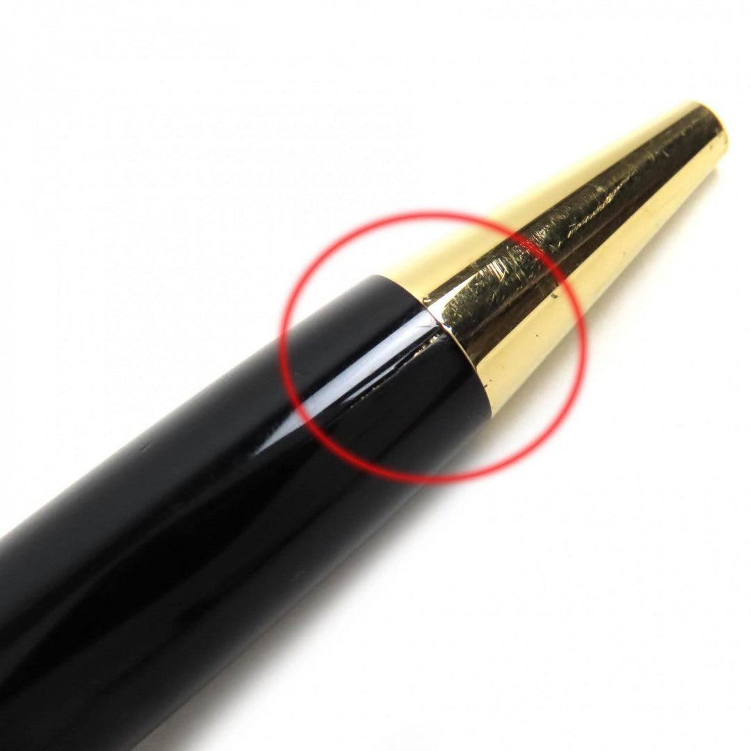 MONTBLANC Ballpoint pen Resin, Gold Plated black Meisterstck Classic mens Used Authentic