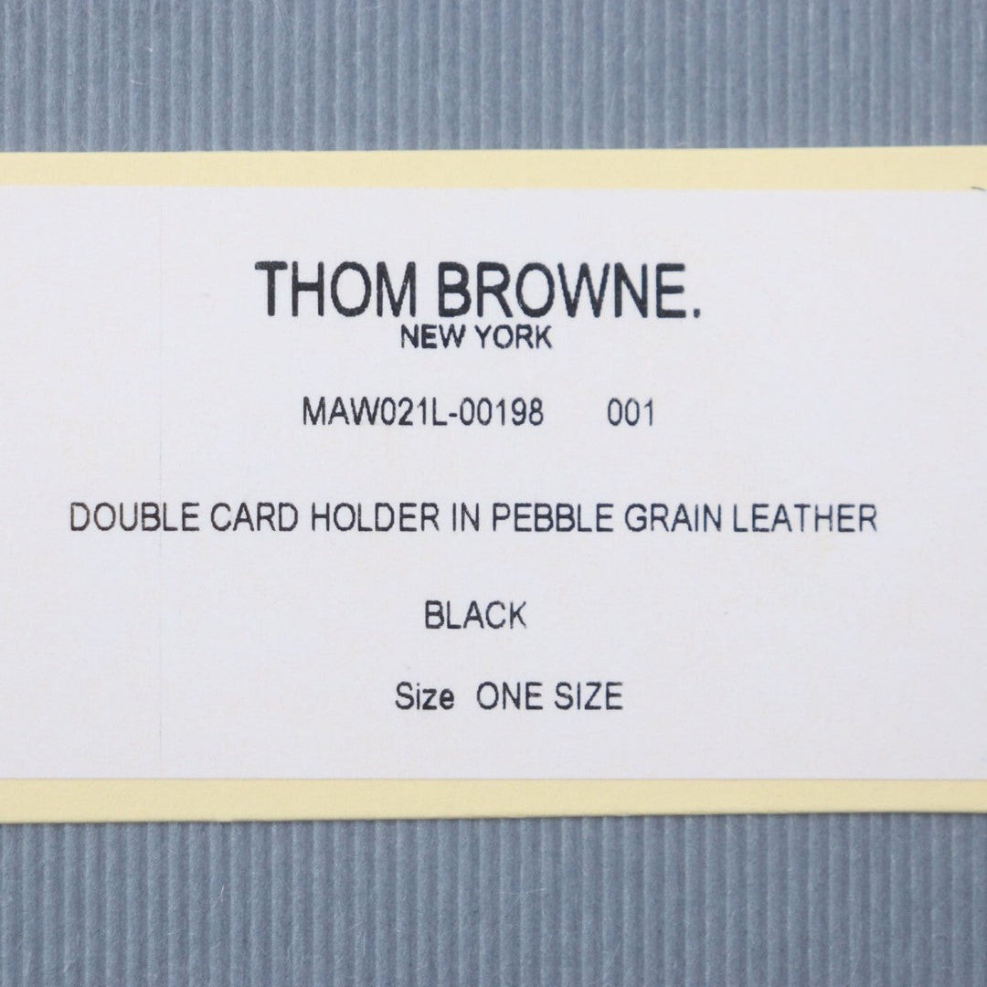 THOM BROWNE Pass case MAW021L-00198 Main: Pebble grain leather black Double Card Holder mens Used Authentic