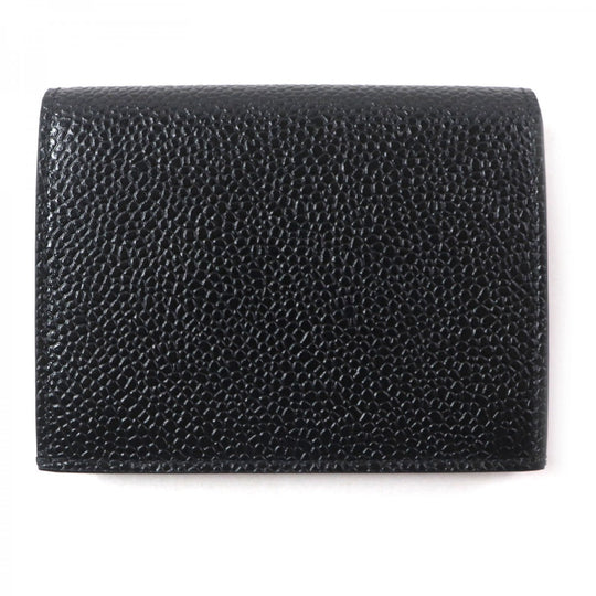 THOM BROWNE Pass case MAW021L-00198 Main: Pebble grain leather black Double Card Holder mens Used Authentic