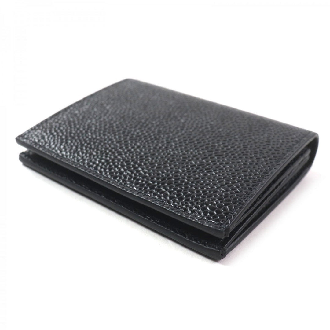 THOM BROWNE Pass case MAW021L-00198 Main: Pebble grain leather black Double Card Holder mens Used Authentic