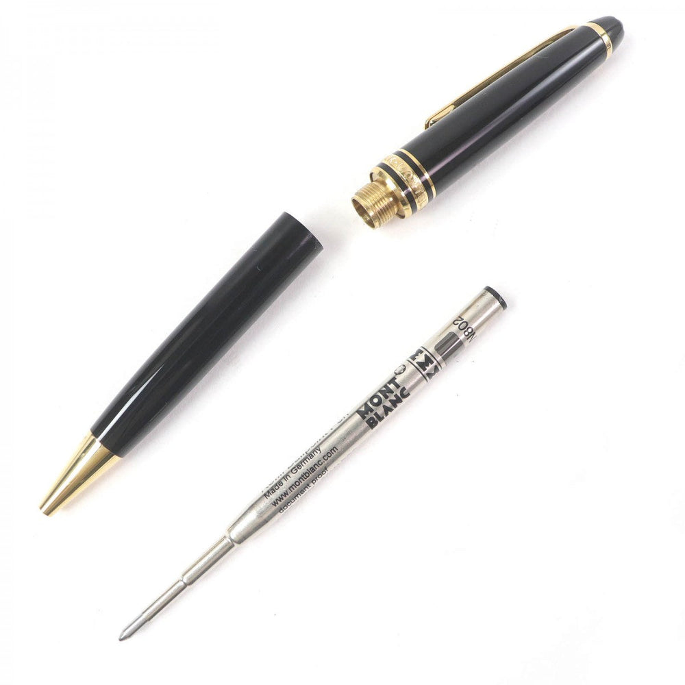 MONTBLANC Ballpoint pen Main: Precious resin Black gold mens Used Authentic