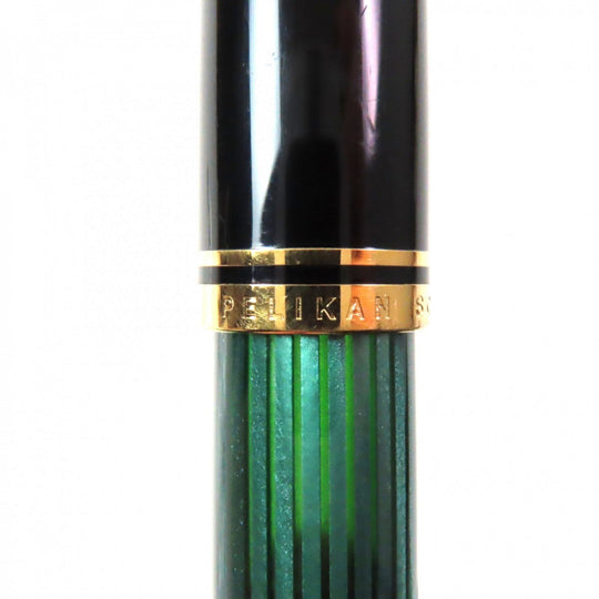 PERIKAN fountain pen M600 Pen point: 14K Green Black Gold Sovereign mens Used Authentic