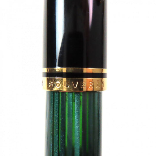 PERIKAN fountain pen M600 Pen point: 14K Green Black Gold Sovereign mens Used Authentic