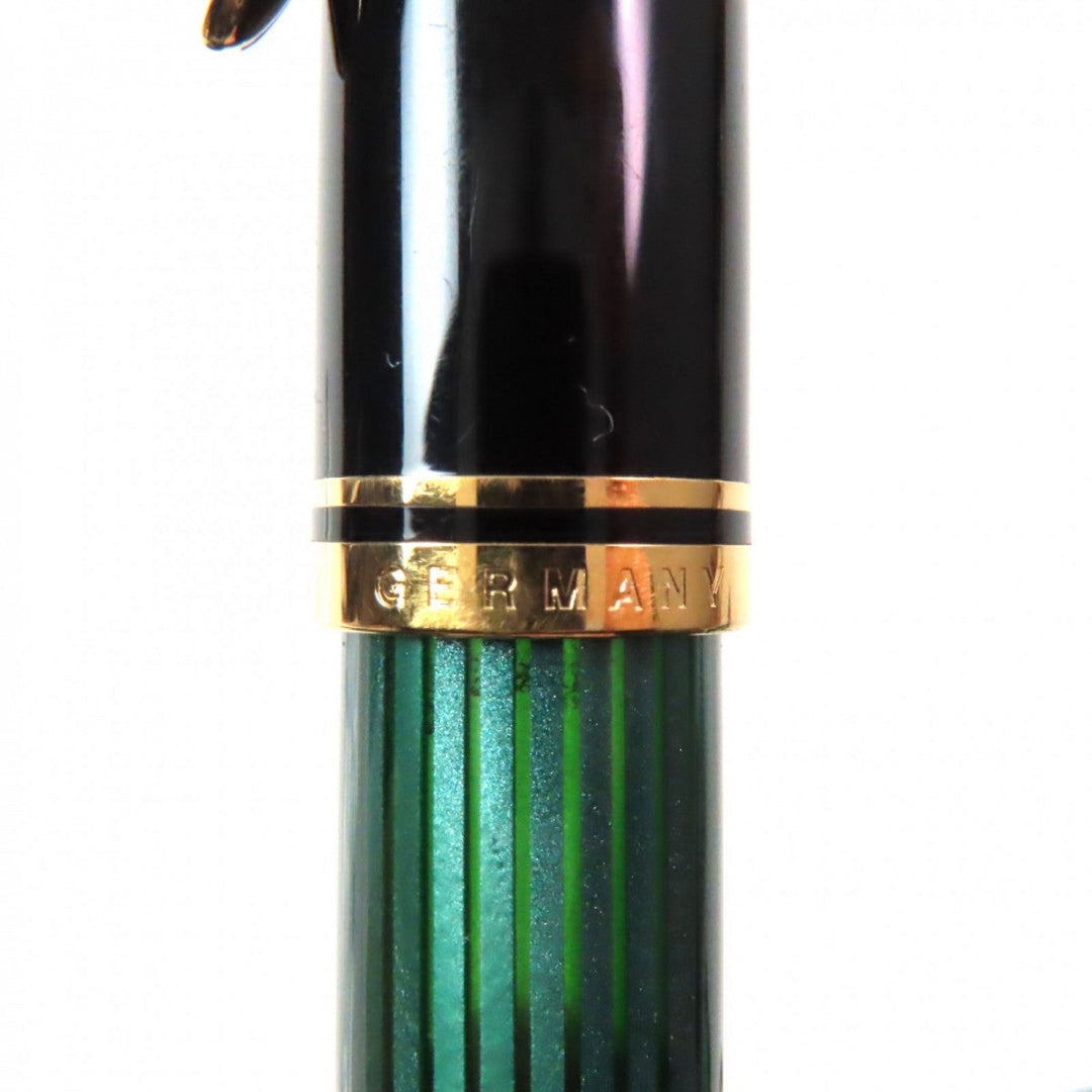 PERIKAN fountain pen M600 Pen point: 14K Green Black Gold Sovereign mens Used Authentic