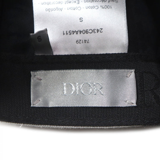 Dior HOMME cap 243C904A4511 Outer: 100% cotton, Lining: 100% cotton, Leather part: 100% sheepskin, Part: 100% rayon, Part: 100% polyester gray Atelier mens S Used Authentic