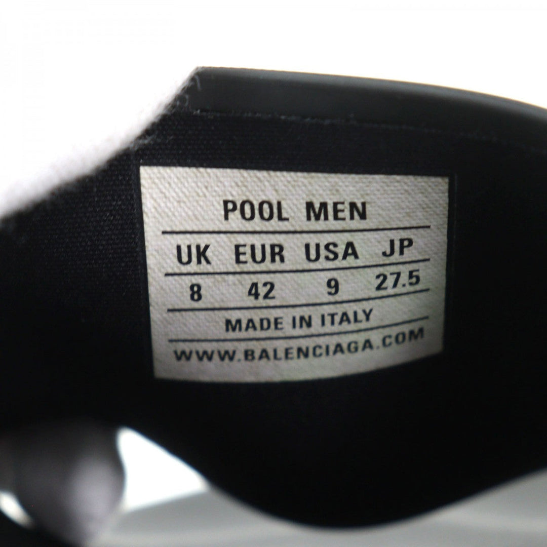 BALENCIAGA Sandals 689031W19G1098 Rubber Black POOL SLIDE mens 42 Used Authentic