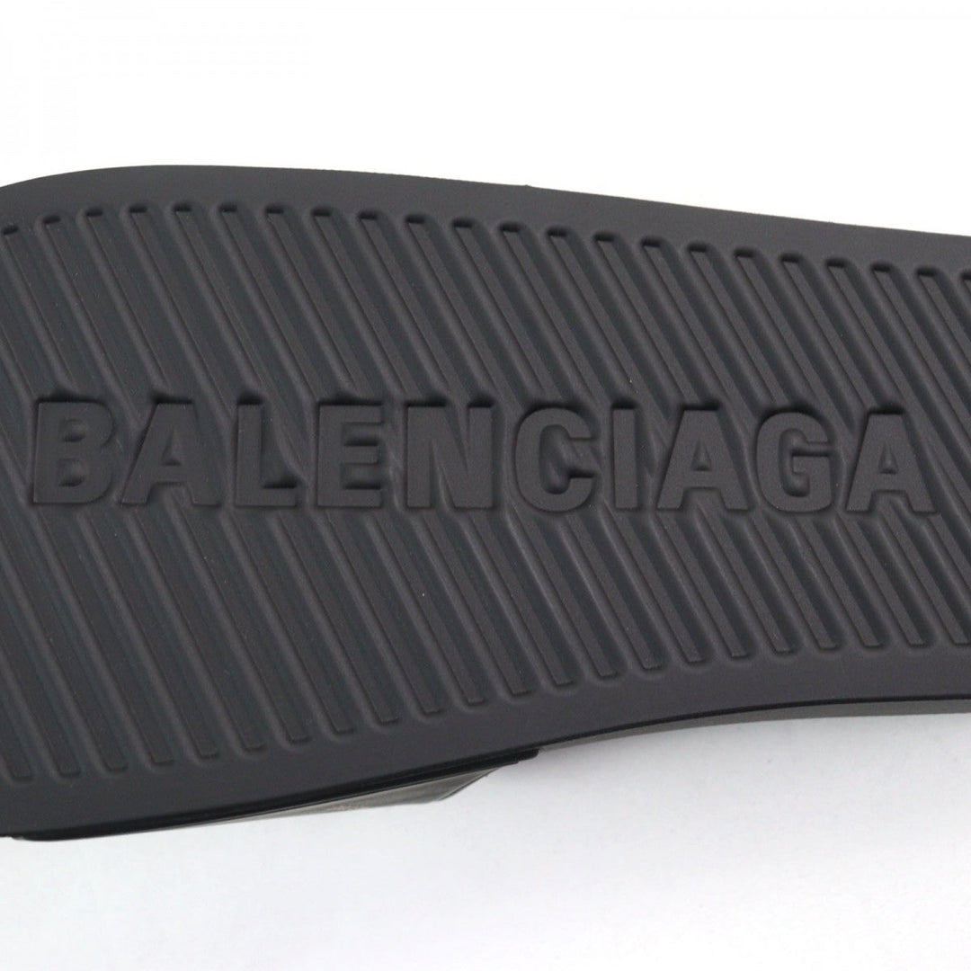 BALENCIAGA Sandals 689031W19G1098 Rubber Black POOL SLIDE mens 42 Used Authentic