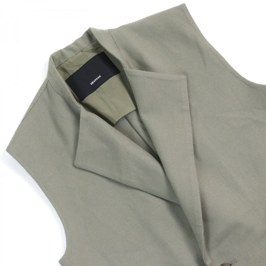 08sircus Best S23AW-OT08 wool Khaki Twill double face rever long gilet mens 1 Used Authentic