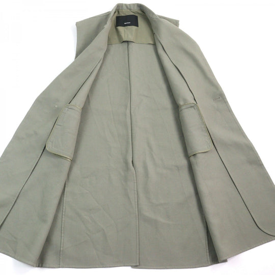 08sircus Best S23AW-OT08 wool Khaki Twill double face rever long gilet mens 1 Used Authentic
