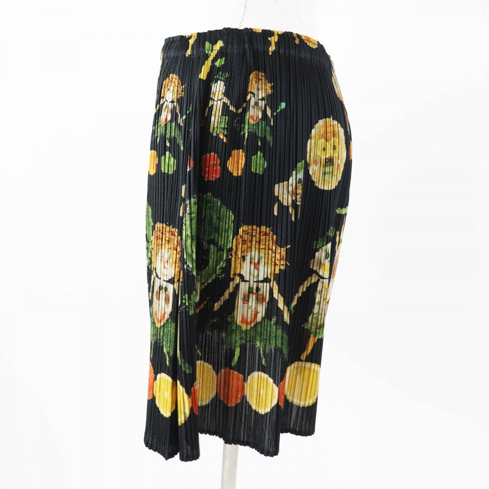 PLEATS PLEASE skirt PP41-JG654 Main: 100% polyester black multi Women F Used Authentic