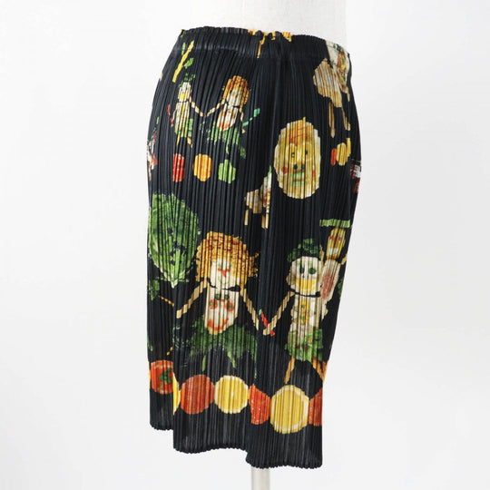 PLEATS PLEASE skirt PP41-JG654 Main: 100% polyester black multi Women F Used Authentic