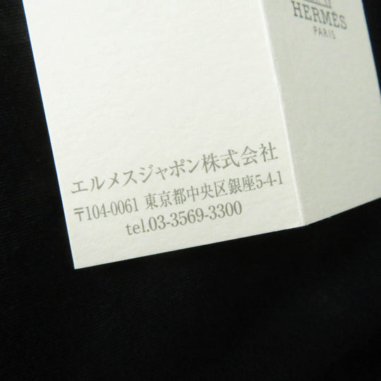 HERMES Short sleeve T-shirt Main: 100% cotton black Women 44 Used Authentic