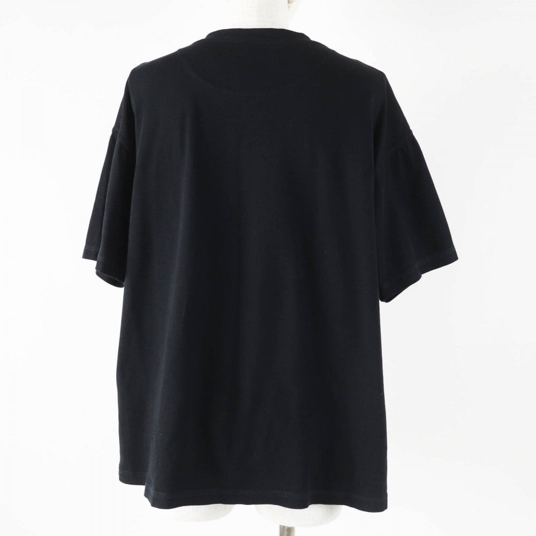 HERMES Short sleeve T-shirt Main: 100% cotton black Women 44 Used Authentic