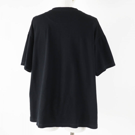 HERMES Short sleeve T-shirt Main: 100% cotton black Women 44 Used Authentic