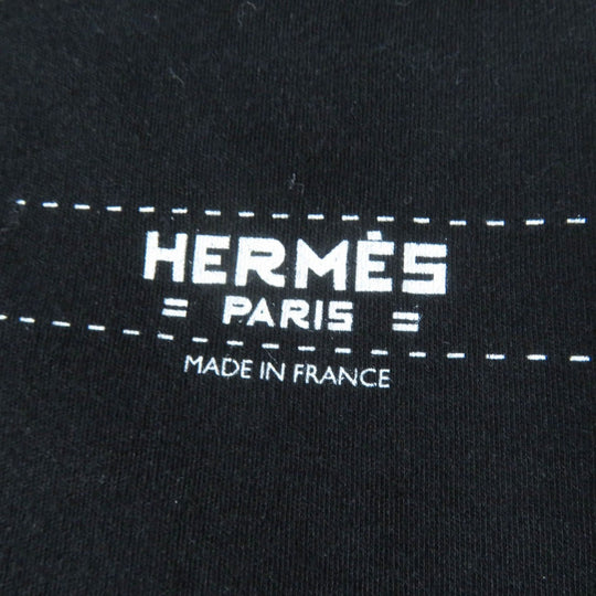 HERMES Short sleeve T-shirt Main: 100% cotton black Women 44 Used Authentic