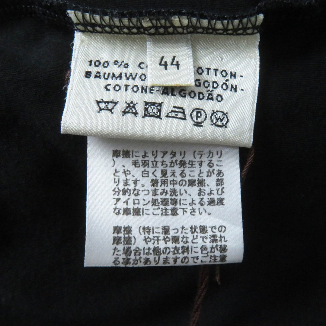 HERMES Short sleeve T-shirt Main: 100% cotton black Women 44 Used Authentic