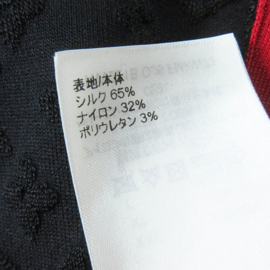 LOUIS VUITTON Tank top Main: 65% silk, 32% nylon, 3% polyurethane Black red Women S Used Authentic