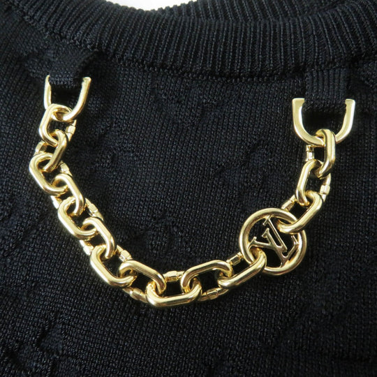 LOUIS VUITTON Tank top Main: 65% silk, 32% nylon, 3% polyurethane Black red Women S Used Authentic