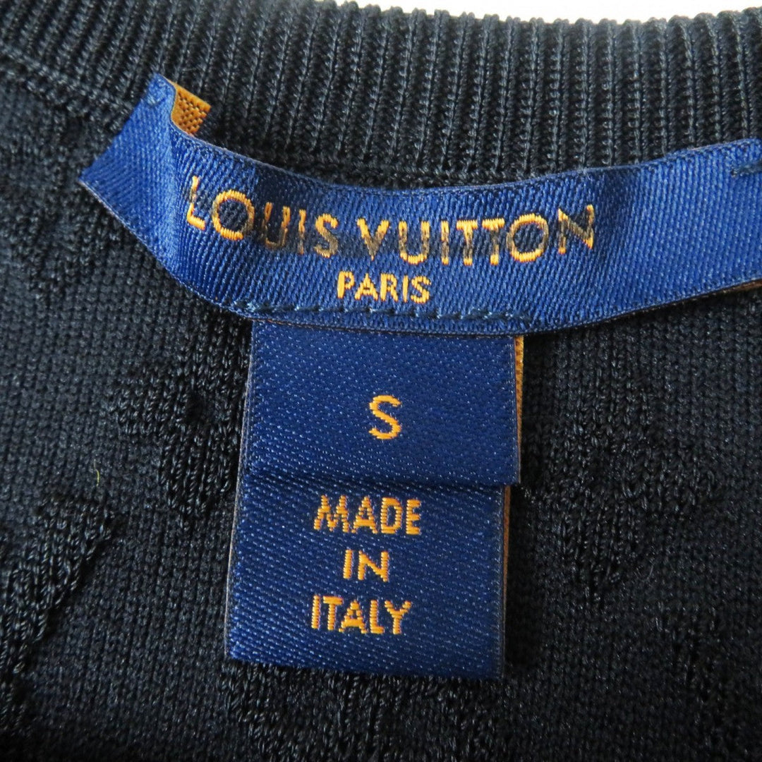 LOUIS VUITTON Tank top Main: 65% silk, 32% nylon, 3% polyurethane Black red Women S Used Authentic