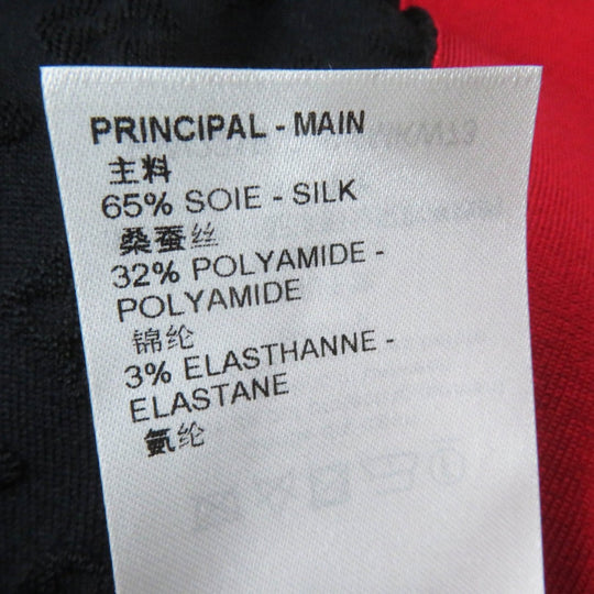 LOUIS VUITTON Tank top Main: 65% silk, 32% nylon, 3% polyurethane Black red Women S Used Authentic