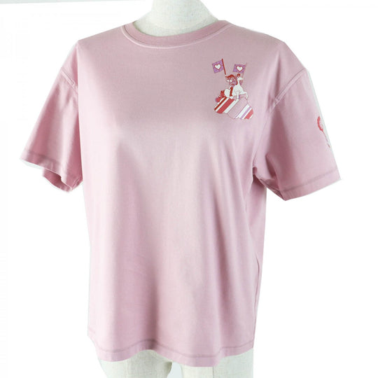 HERMES Short sleeve T-shirt 2E4602DU Main: 100% cotton Dusty Pink Cartouche Micro T-shirt Women 36 Used Authentic