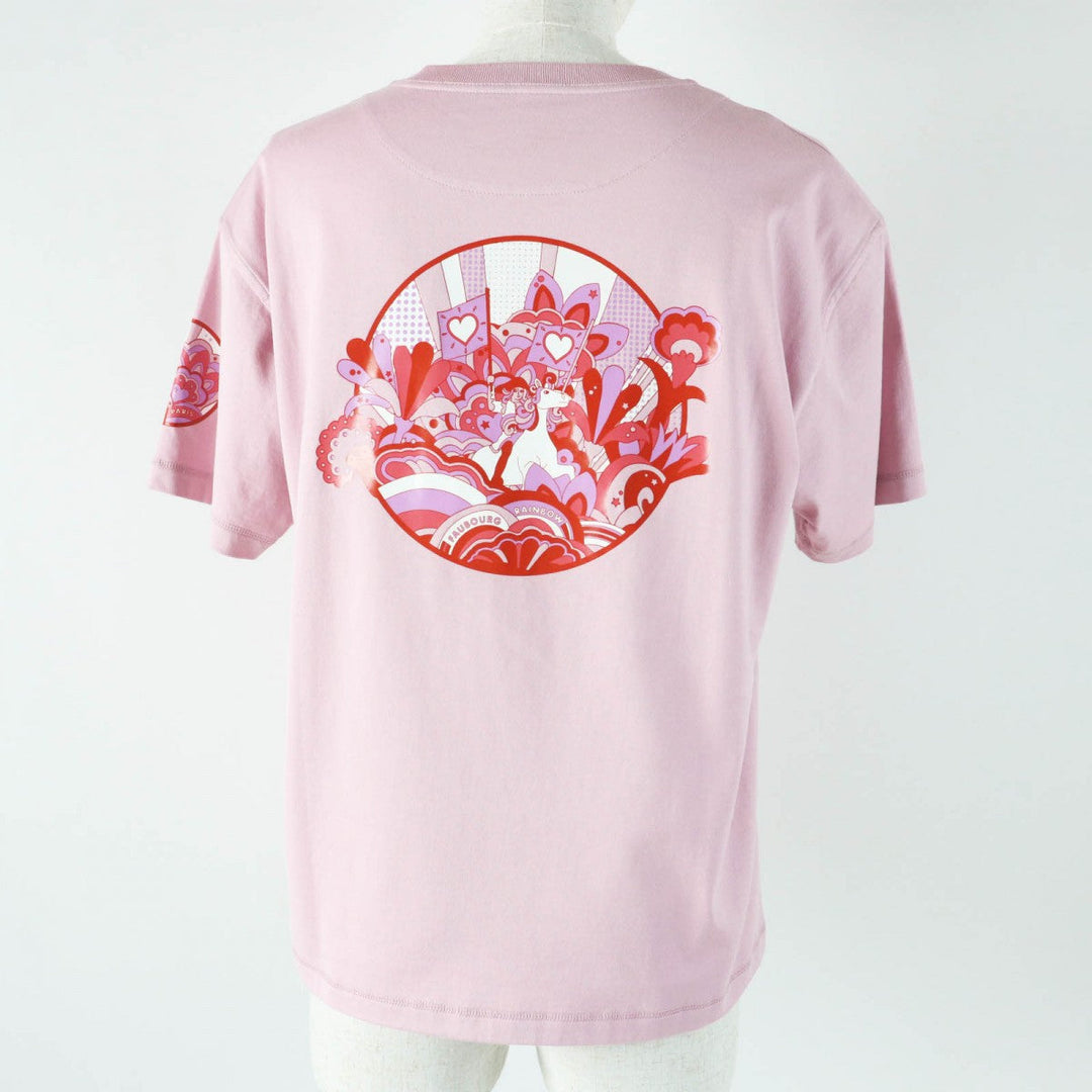 HERMES Short sleeve T-shirt 2E4602DU Main: 100% cotton Dusty Pink Cartouche Micro T-shirt Women 36 Used Authentic
